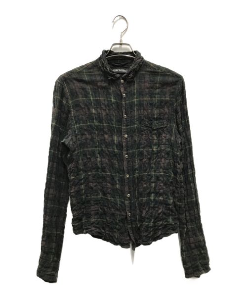 CHROME HEARTS（クロムハーツ）CHROME HEARTS (クロムハーツ) LOOSEENDS LS CHECK SHIRT グリーン×ブラウン サイズ:Mの古着・服飾アイテム