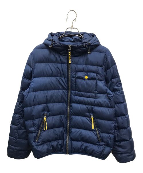 COACH（コーチ）COACH (コーチ) LIGHT WEIGHT DOWN JACKET(ライト ウェイト ダウン ジャケット) ネイビー サイズ:Lの古着・服飾アイテム