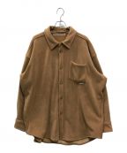 ALEXANDER WANGアレキサンダーワン）の古着「MID LENGTH SHIRT JACKET WITH FLAG TAG AT POCKET」｜ベージュ