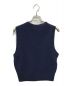 GANNI (ガニー) LOGO INTARSIA VEST(ロゴ インターシャ ベスト) ネイビー サイズ:M：15000円