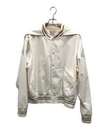 Quigley（キグリー）の古着「COTTON HOOD VARSITY JACKET」｜ホワイト