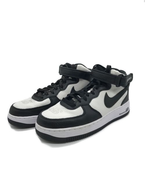 NIKE（ナイキ）NIKE (ナイキ) stussy (ステューシー) AIR FORCE 1 MID ホワイト×ブラック サイズ:24.5cmの古着・服飾アイテム