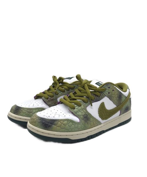 NIKE SB（ナイキエスビー）NIKE SB (ナイキエスビー) Alexis Sablone Dunk Low Pro White and Pacific Moss グリーン サイズ:28.5cmの古着・服飾アイテム