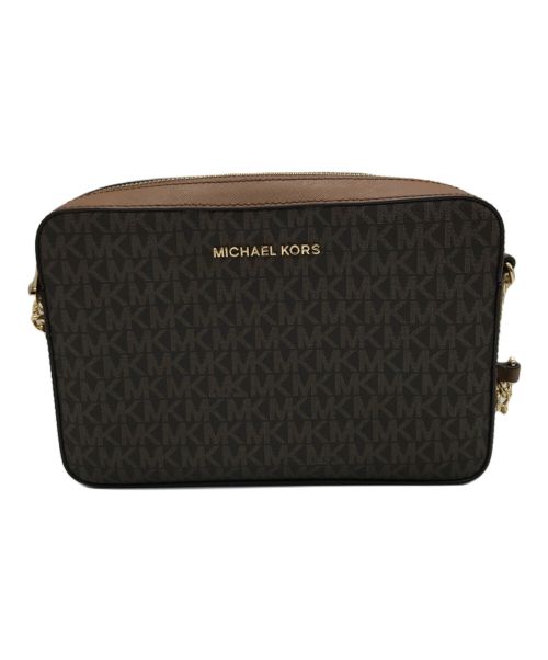 MICHAEL KORS（マイケルコース）MICHAEL KORS (マイケルコース) シグネチャーチェーンショルダーバッグ ブラウンの古着・服飾アイテム