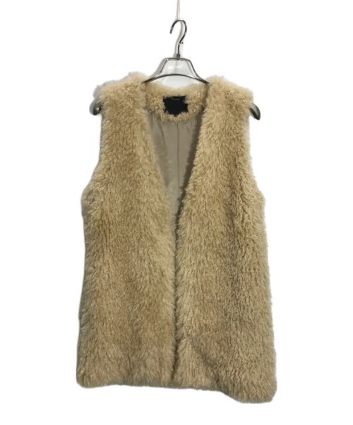 FLORENT（フローレント）FLORENT (フローレント) FAUX FUR VEST ベージュ サイズ:FREEの古着・服飾アイテム