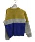 ATELIER BETON (アトリエベトン) MOHAIR KNIT イエロー×グレー×ブルー サイズ:3：9000円