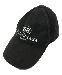 BALENCIAGA（バレンシアガ）の古着「BB MODE LOGO EMBROIDERY CAP」｜ブラック