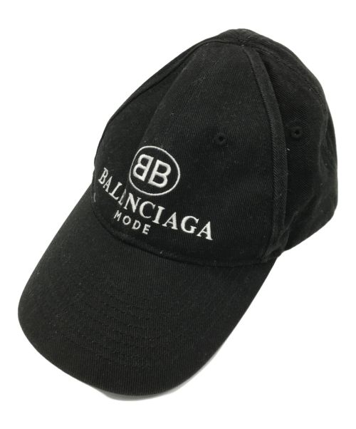 BALENCIAGA（バレンシアガ）BALENCIAGA (バレンシアガ) BB MODE LOGO EMBROIDERY CAP ブラック サイズ:Lの古着・服飾アイテム