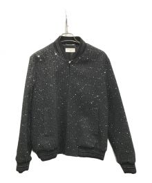 Saint Laurent Paris（サンローランパリ）の古着「SEQUIN BOMBER JACKET」｜ブラック