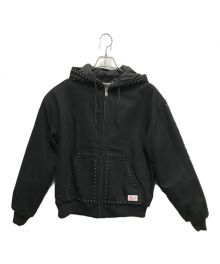 X-LARGE（エックスラージ）の古着「STUDDED HOODED WORK JACKET」｜ブラック