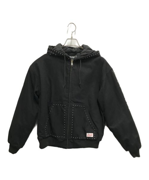 X-LARGE（エックスラージ）X-LARGE (エックスラージ) STUDDED HOODED WORK JACKET ブラック サイズ:Sの古着・服飾アイテム