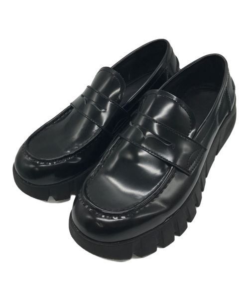 ZARA（ザラ）ZARA (ザラ) vibram (ビブラム) LEATHER LOAFERS ブラック サイズ:27.5cmの古着・服飾アイテム