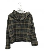 shellerシェリエ）の古着「flare cuffs one shoulder shirt」｜ブラウン