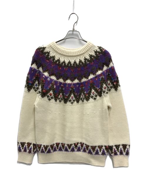 Coohem（コーヘン）Coohem (コーヘン) NORDIC KNIT SWEATER ホワイト サイズ:Lの古着・服飾アイテム