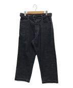 BLURHMSブラームス）の古着「12.9oz Denim Long Belted Pants」｜インディゴ