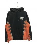 SUPREMEシュプリーム）の古着「Bleached Hooded Sweatshirt」｜ブラック×ブラウン