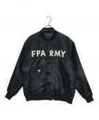 FPARエフピーエーアール）の古着「FPARMY/APPLIQUE STADIUM JACKET(エフピーエーアール/アップリケ　スタジアム　ジャケット)」｜ブラック