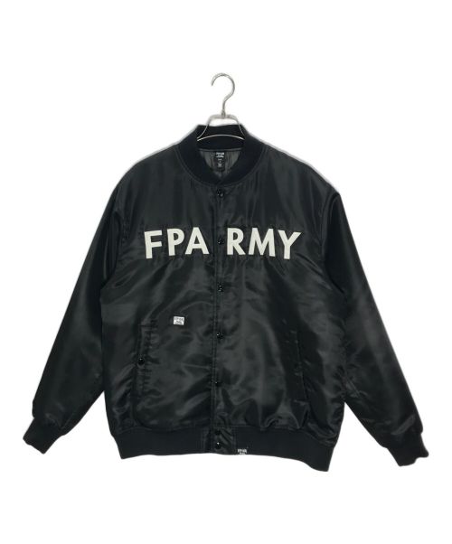 FPAR（エフピーエーアール）FPAR (エフピーエーアール) FPARMY/APPLIQUE STADIUM JACKET(エフピーエーアール/アップリケ　スタジアム　ジャケット) ブラック サイズ:4の古着・服飾アイテム