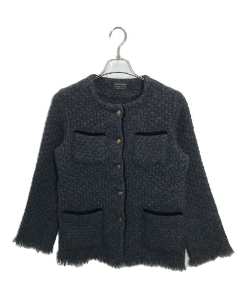 john branigan（ジョンブラニガン）john branigan (ジョンブラニガン) 4 Pocket Jacket w/fringe (4 ポケット ジャケット ダブリュー/フリンジ) グレー サイズ:Freeの古着・服飾アイテム