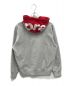 Supreme (シュプリーム) Contrast Hooded Sweatshirt グレー×レッド サイズ:S：18000円