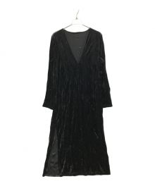 CITYSHOP（シティショップ）の古着「CRASH VELVET LEANN DRESS」｜ブラック