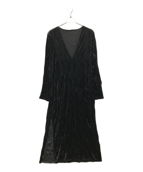 CITYSHOP（シティショップ）CITYSHOP (シティショップ) CRASH VELVET LEANN DRESS ブラック サイズ:38の古着・服飾アイテム