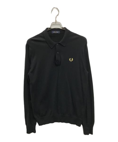 FRED PERRY（フレッドペリー）FRED PERRY (フレッドペリー) Classic Knitted Long sleeve Shirt ブラック サイズ:Mの古着・服飾アイテム