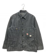 HEADLIGHT (ヘッドライト) 11oz. HICKORY STRIPE WORK COAT(ヒッコリー ストライプ ワーク コート) ブルー×ホワイト サイズ:42