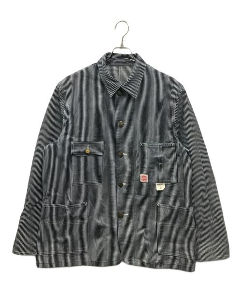 HEADLIGHT（ヘッドライト）HEADLIGHT (ヘッドライト) 11oz. HICKORY STRIPE WORK COAT(ヒッコリー ストライプ ワーク コート) ブルー×ホワイト サイズ:42の古着・服飾アイテム