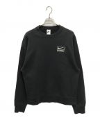 NIKE×stussyナイキ×ステューシー）の古着「Wash Crew Fleece Black(ウォッシュ クルー フリース ブラック)」｜ブラック