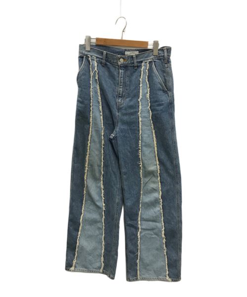 jieda（ジエダ）jieda (ジエダ) SWITCHING OVER DENIM PANTS(スイッチング オーバー デニム パンツ) インディゴ×ブルー サイズ:2の古着・服飾アイテム