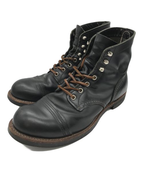 RED WING（レッドウィング）RED WING (レッドウィング) Iron Range キャップトゥブーツ ブラック サイズ:UK9.5の古着・服飾アイテム