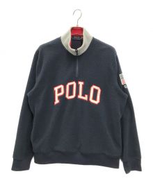 POLO RALPH LAUREN（ポロ・ラルフローレン）の古着「Men's PO Fleece Jacket(メンズ ピーオー フリース ジャケット)」｜ネイビー