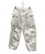 HERILLヘリル）の古着「Nep denim M44 Trousers」｜ホワイト