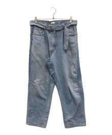 SEEALL（シーオール）の古着「RECONSTRUCTED BUGGY DENIM(リコンストラクテッド バギー デニム)」｜インディゴ