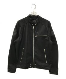 DIESEL（ディーゼル）の古着「J-GLORY(ジェイ グローリー) シングルライダースジャケット」｜ブラック