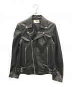 MAISON SPECIALメゾンスペシャル）の古着「Dress-Fit Sheep Leather Double Rider Jacket(ドレス フィット シープ レザー ダブル ライダー ジャケット)」｜ブラック