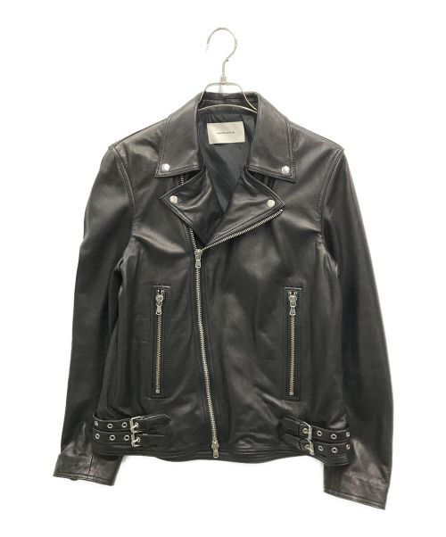 MAISON SPECIAL（メゾンスペシャル）MAISON SPECIAL (メゾンスペシャル) Dress-Fit Sheep Leather Double Rider Jacket(ドレス フィット シープ レザー ダブル ライダー ジャケット) ブラック サイズ:1の古着・服飾アイテム