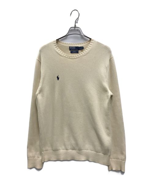 POLO RALPH LAUREN（ポロ・ラルフローレン）POLO RALPH LAUREN (ポロ・ラルフローレン) BEAMS (ビームス) 別注 Crew Neck Knit(クルー ネック ニット) ホワイト サイズ:Mの古着・服飾アイテム