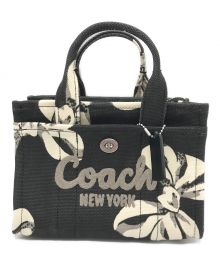 COACH（コーチ）の古着「カーゴ トート バッグ 20」｜ブラック×ホワイト