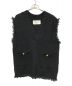 ADAWAS（アダワス）の古着「KNIT TWEED 2POCKETS VEST」｜ブラック