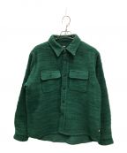 stussyステューシー）の古着「BOUCLE WOOL CPO SHIRT」｜グリーン