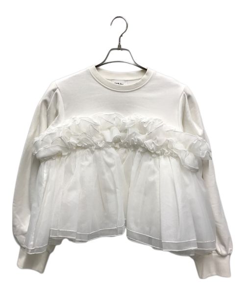 Bibiy.（ビビィ）Bibiy. (ビビィ) ANGELICA SWEATSHIRT(アンジェリカ スウェットシャツ) ホワイト サイズ:Fの古着・服飾アイテム