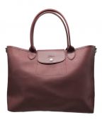 LONGCHAMPロンシャン）の古着「LE PLIAGE CITY TOP HANDLE BAG(ル プリアージュ シティ トップ ハンドル バッグ)」｜レッド