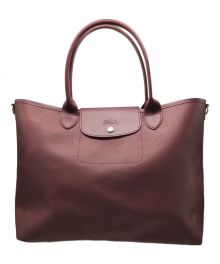 LONGCHAMP（ロンシャン）の古着「LE PLIAGE CITY TOP HANDLE BAG(ル プリアージュ シティ トップ ハンドル バッグ)」｜レッド