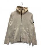 STONE ISLANDストーンアイランド）の古着「Lambswool Hooded Cardigan」｜ベージュ