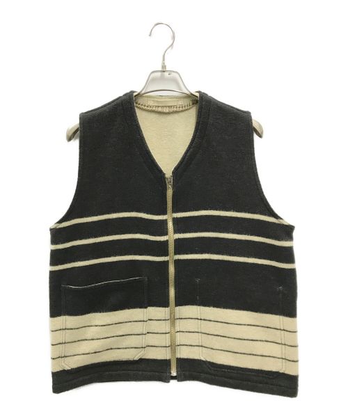 NIGEL CABOURN（ナイジェルケーボン）NIGEL CABOURN (ナイジェルケーボン) MOUNTAINEER BLANKET VEST(マウンテニアー ブランケット ベスト) ベージュ×ブラック サイズ:50の古着・服飾アイテム