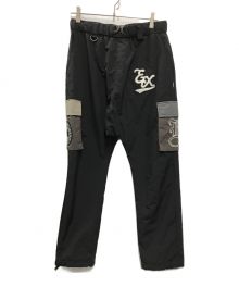 EXAMPLE（エグザンプル）の古着「NYLON MULTICOLORED SARUEL CARGO PANTS」｜ブラック