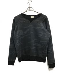 Saint Laurent Paris（サンローランパリ）の古着「CAMO STAR CREW SWEAT」｜ブラック