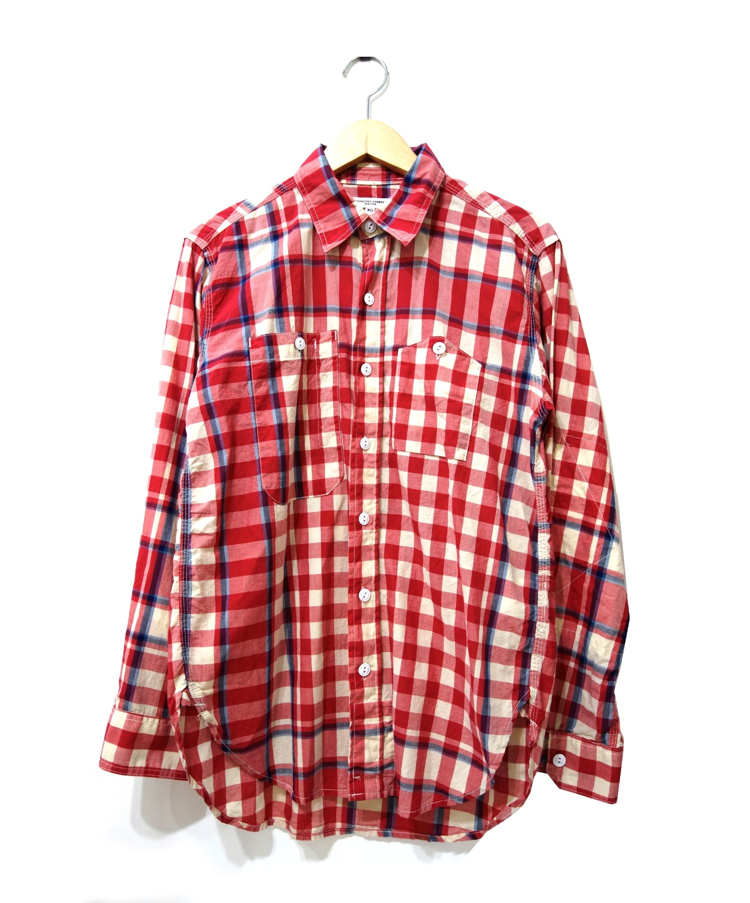 中古 古着通販 Engineered Garments エンジニアードガーメンツ 山ポケチェックシャツ レッド サイズ Xs ブランド 古着通販 トレファク公式 Trefac Fashion